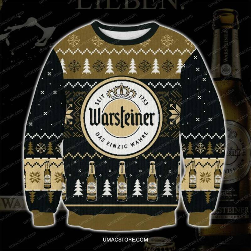 Warsteiner 3D Print Ugly Christmas Sweatshirt