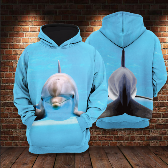 Dolphin Ocean Animal All Over Print Dolphin Lover Gifts Us Unisex Size Hoodie