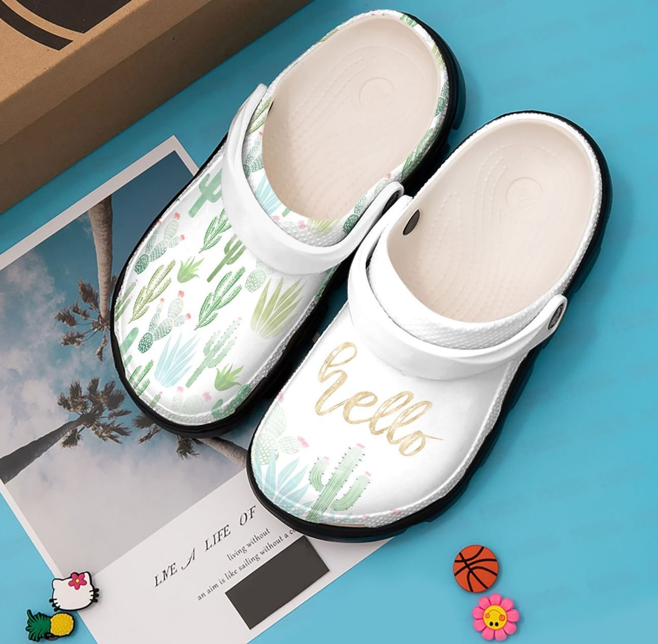 Cactus Personalized Clog, Custom Name, Text, Color, Number Fashion Style For Women, Men, Kid, Print 3D Hello Cactus