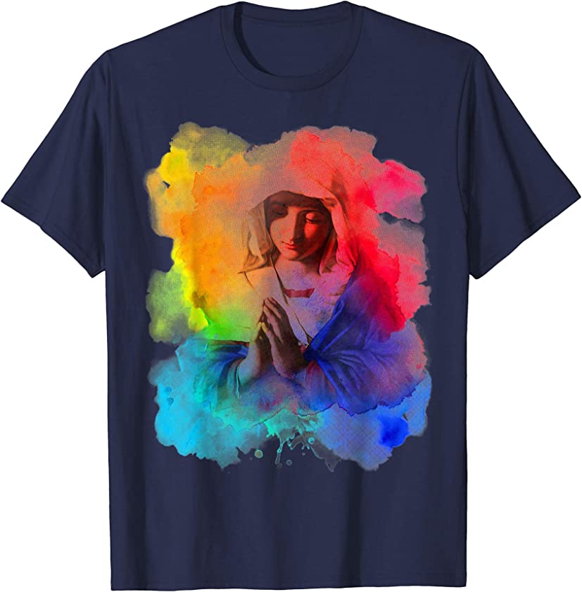 The Madonna Tshirt – Holy Virgin Mary Shirt Watercolor