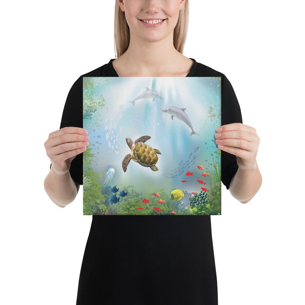 Animal Garden Ocean Canvas