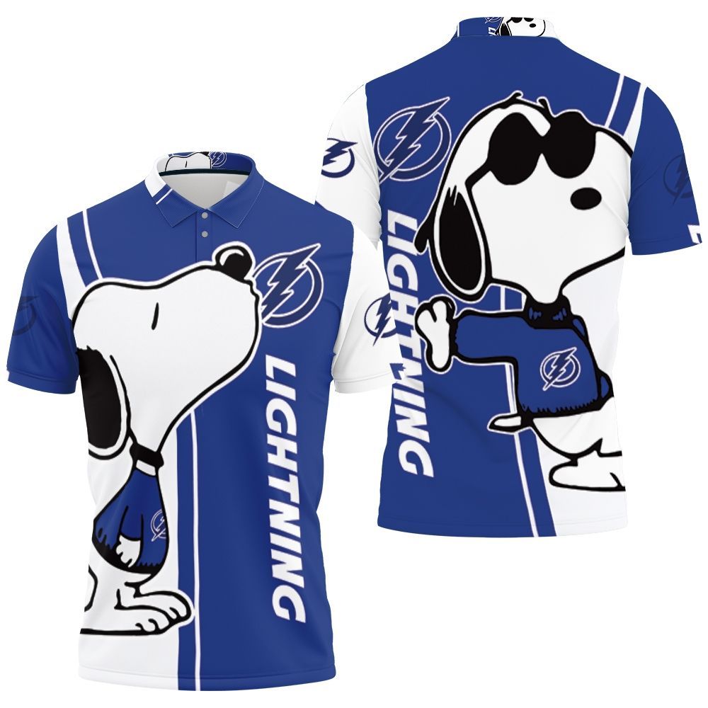 Tampa Bay Lightning Snoopy Lover 3D Printed Polo Shirt