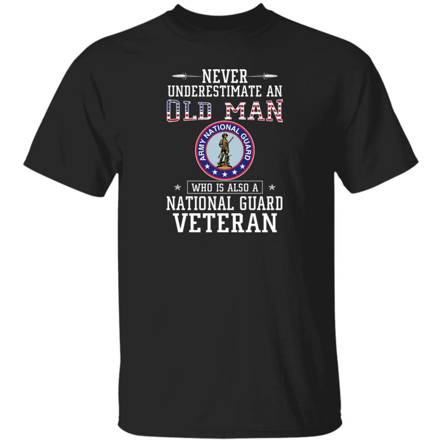 Never Underestimate a National Guard Veteran T-Shirt Veterans Day Christmas Gift Mug