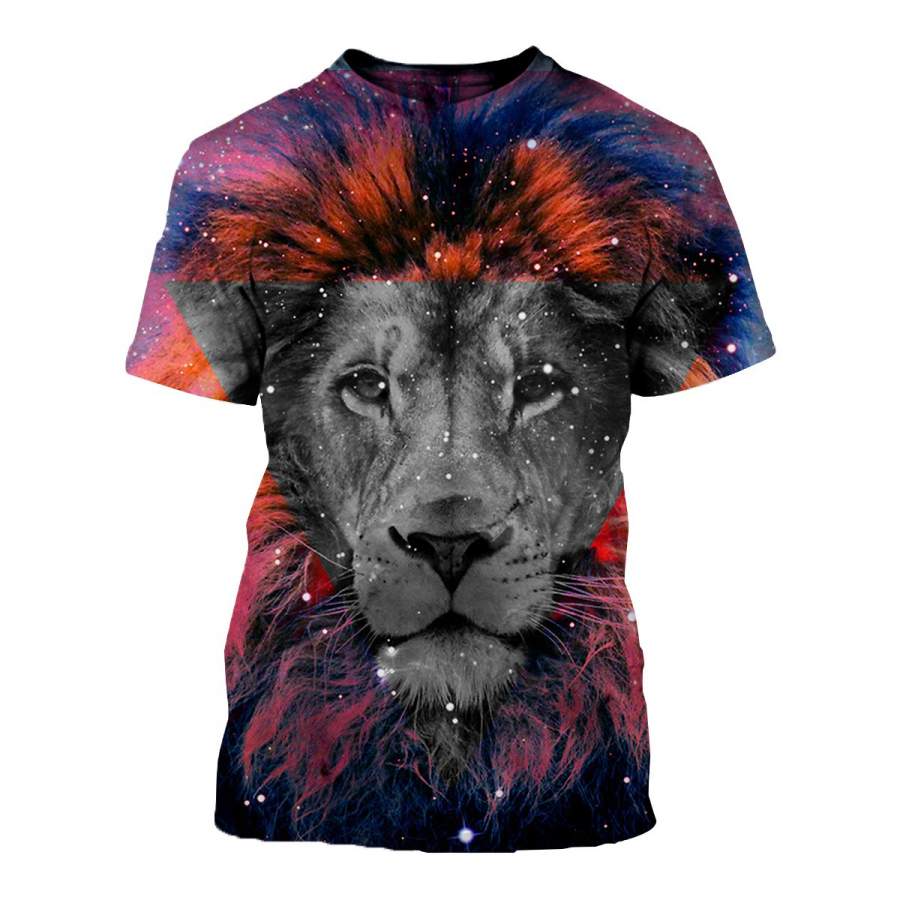 3D All Over Printed Lion T Shirt Hoodie 12142