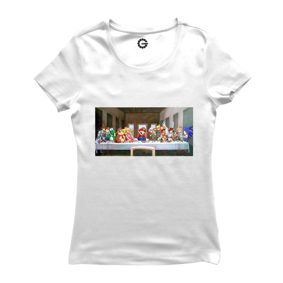 The Last Supper Mario Custom Women Tshirt