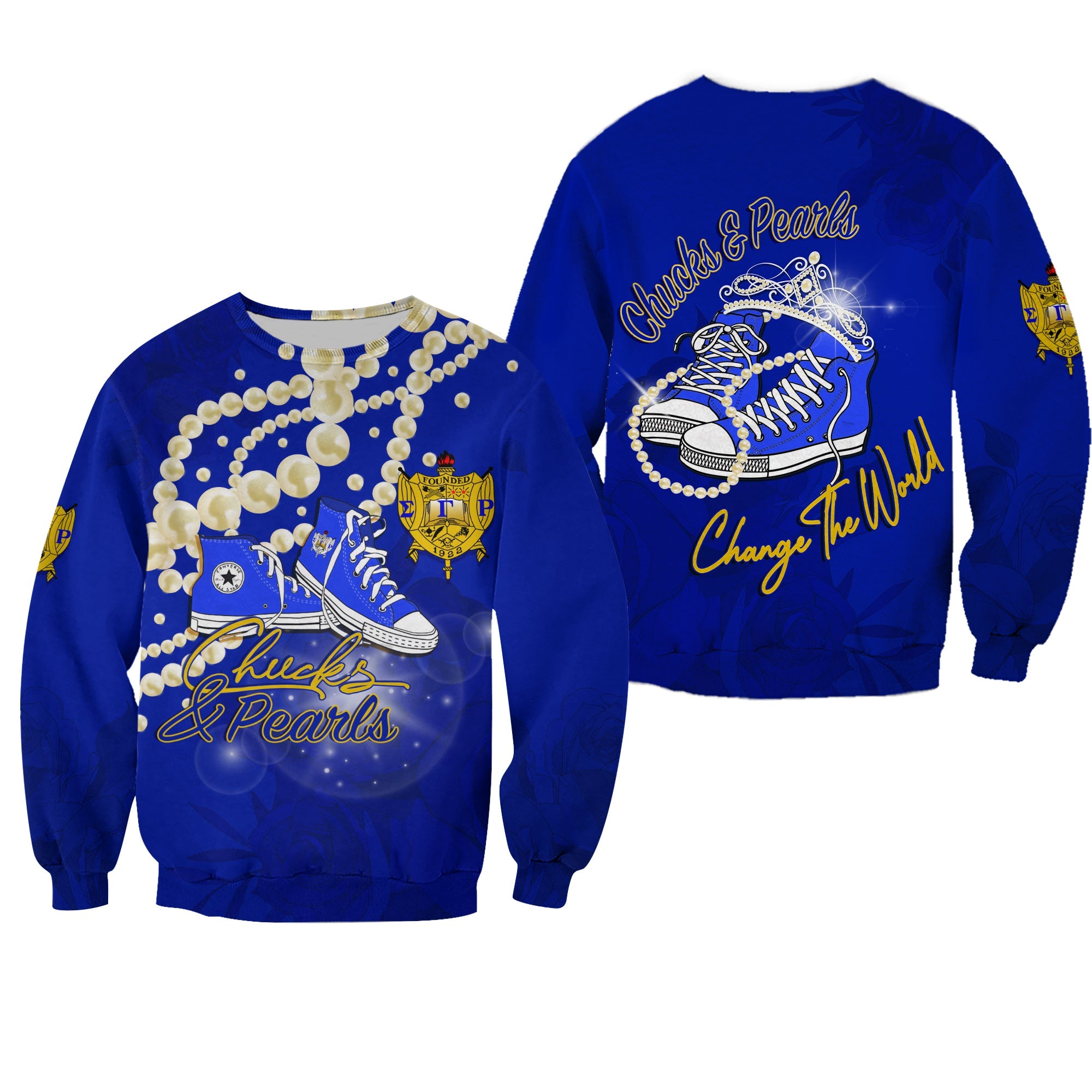 Sigma Gamma Rho Sweatshirt Chucks And Pearls Change The World  Lt7