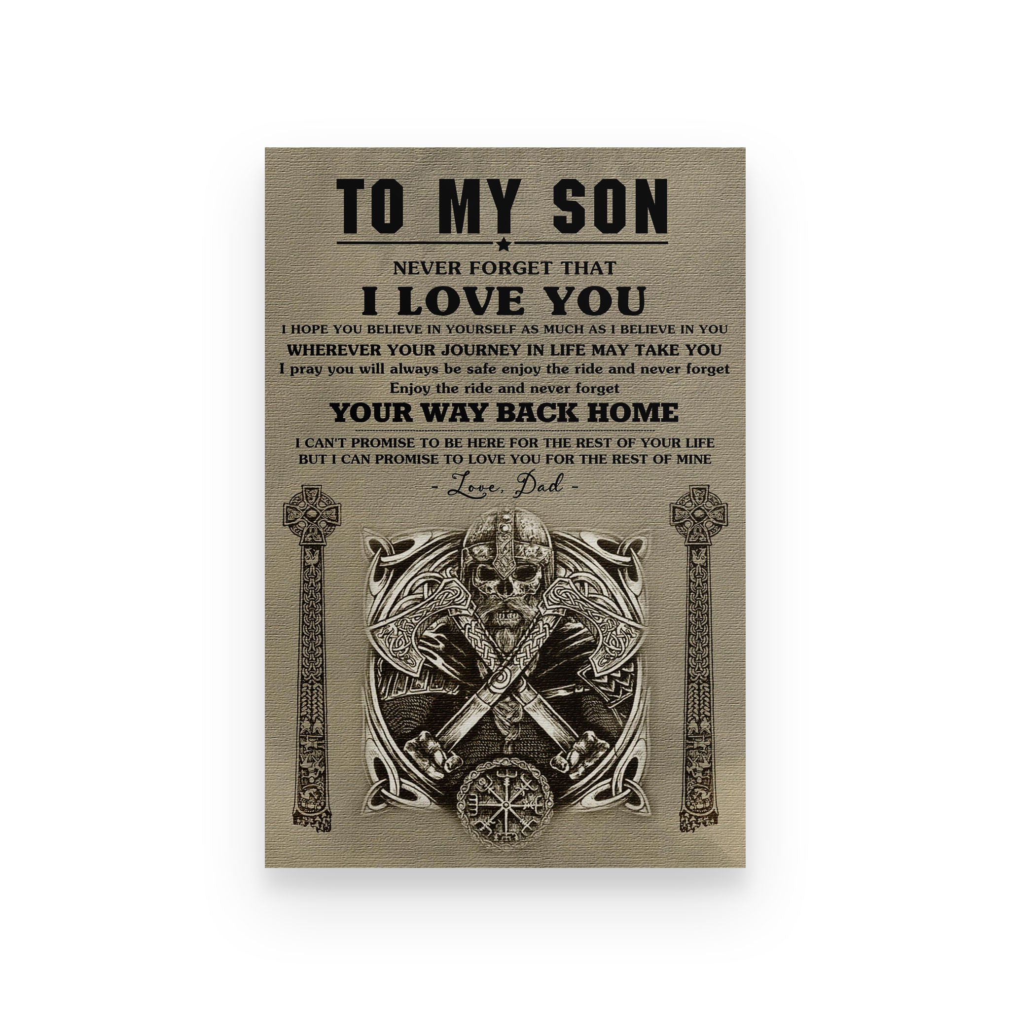 Viking poster dad to son never forget that i love you version3