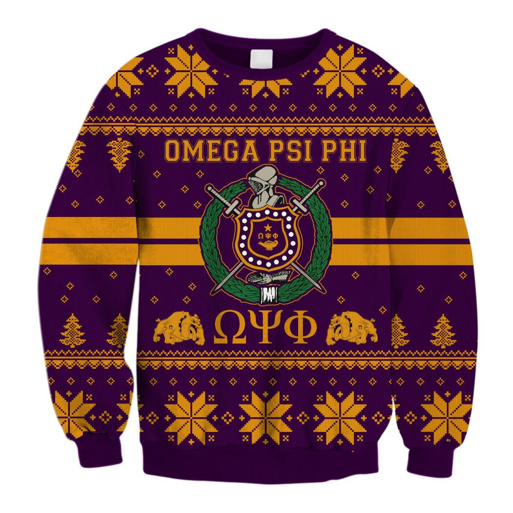 Fraternity Sweatshirt – Omega Psi Phi Shield Christmas Sweatshirts ...