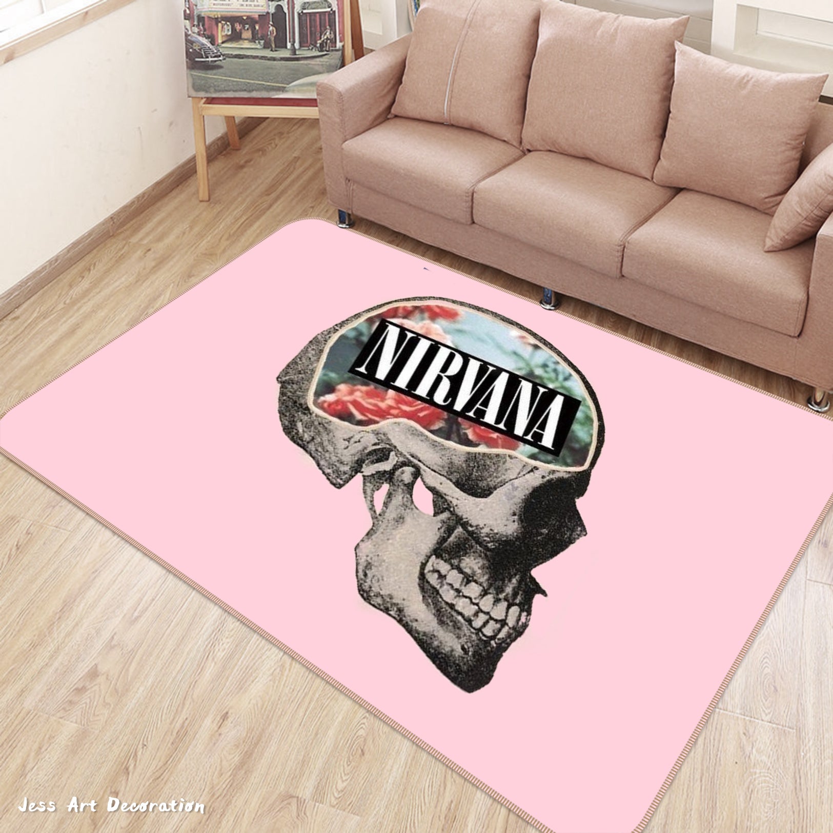 3D Nirvana Rock Band Non-Slip Rug Mat 8