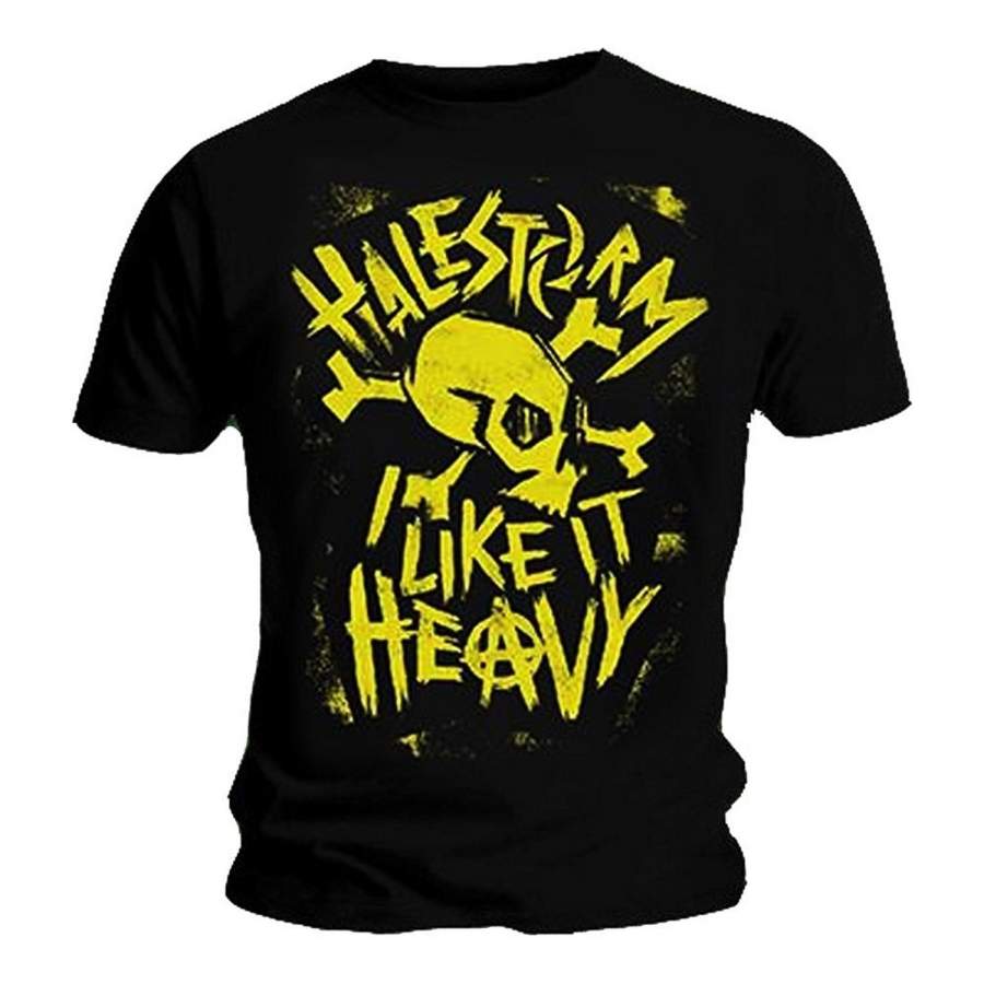 HALESTORM Like It Heavy PUNK Skull Men Summer T-Shirt