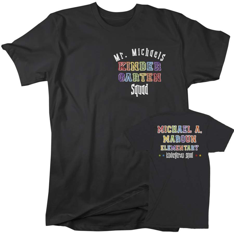 Men’s Personalized Teacher T Shirt Custom Elementary School Shirt Personalized Teacher Shirts Custom Tee