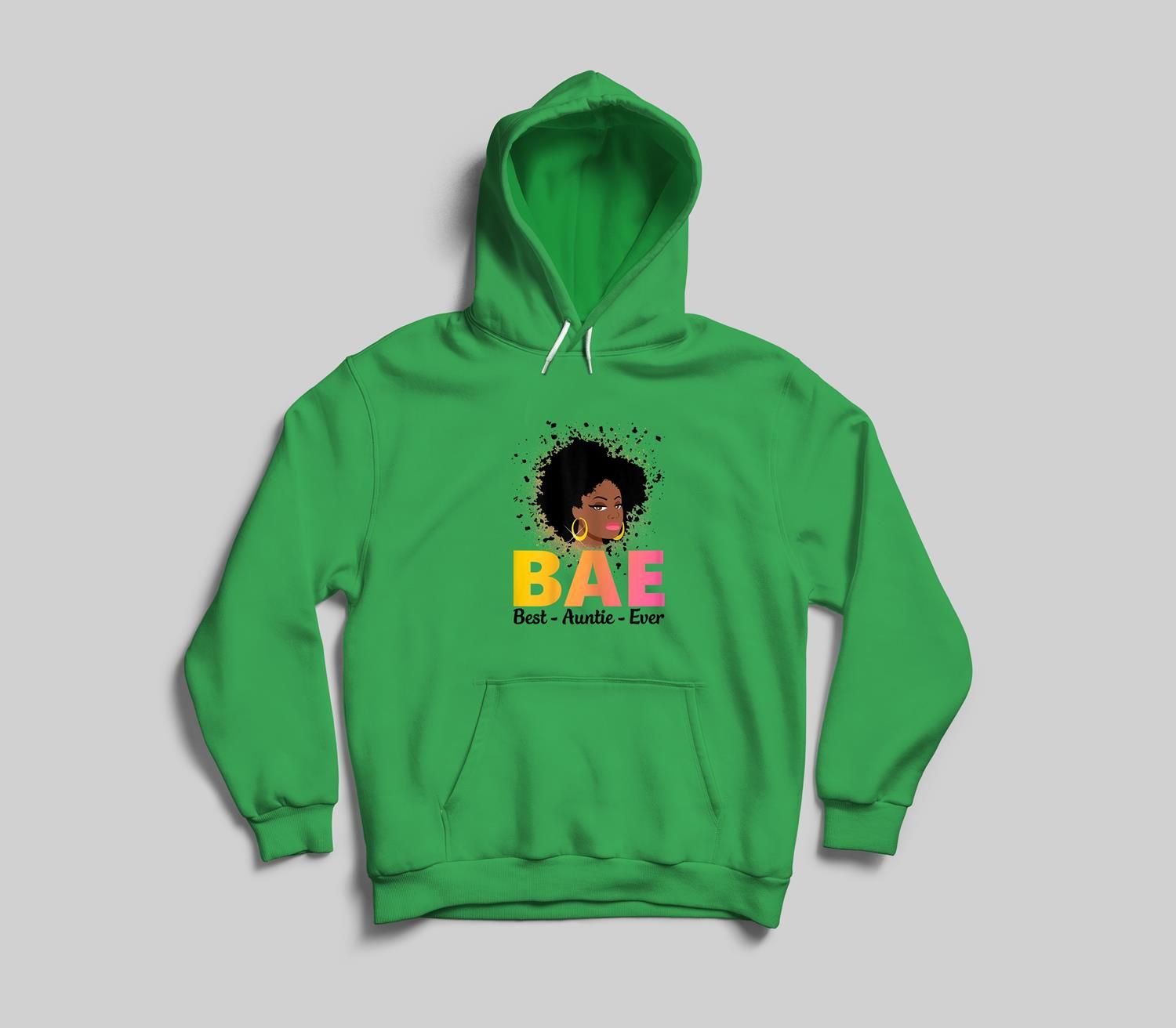 Womens Cute African American Women BAE Best Auntie Ever Gift Youth hoodie