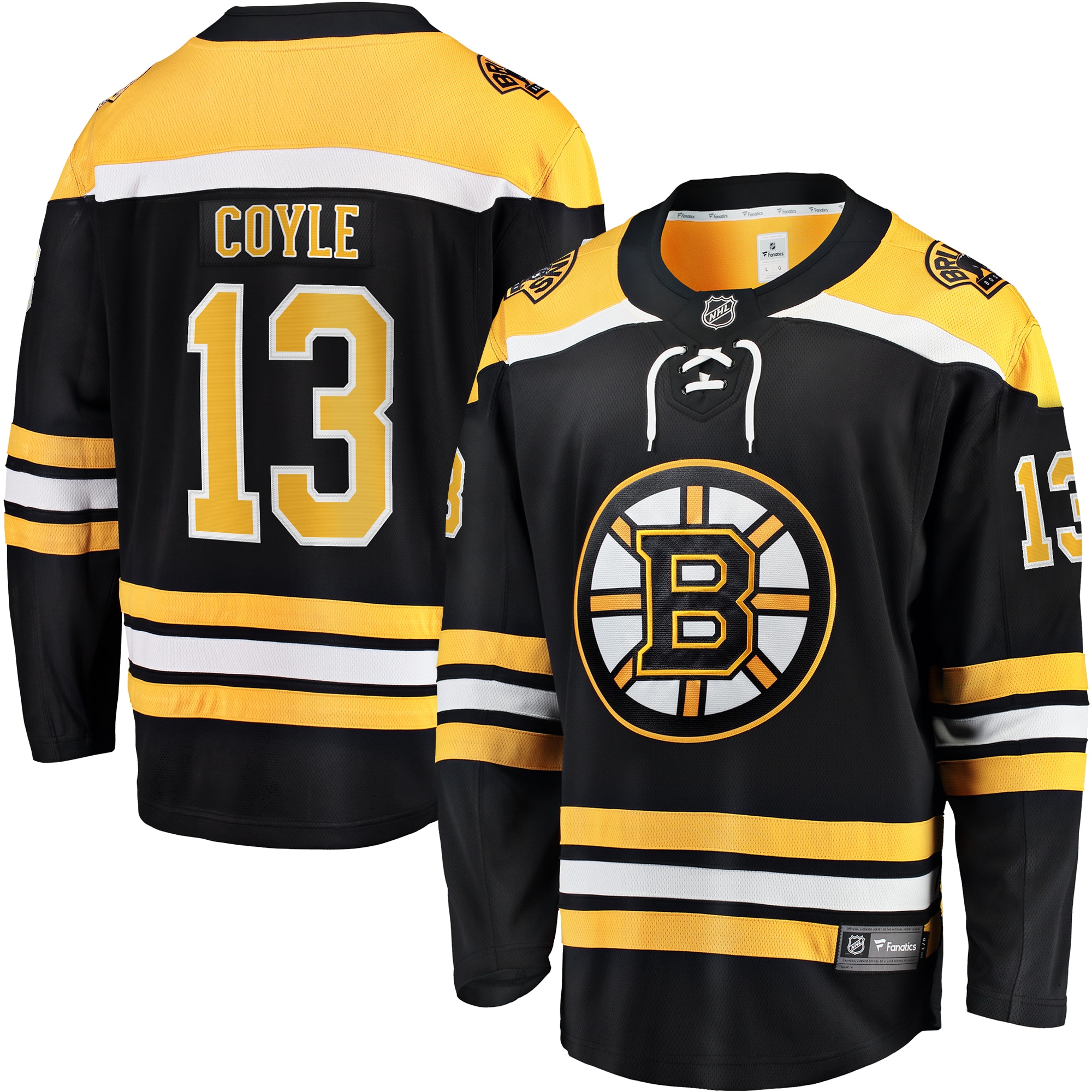 Charlie Coyle Boston Bruins Home Breakaway Player Jersey – Black