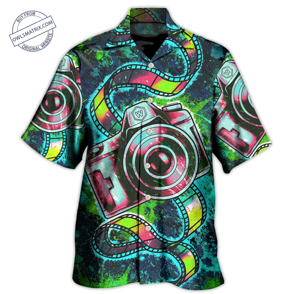 Camera Abstract Colorful Retro Amazing Hawaii Shirt Ha107049