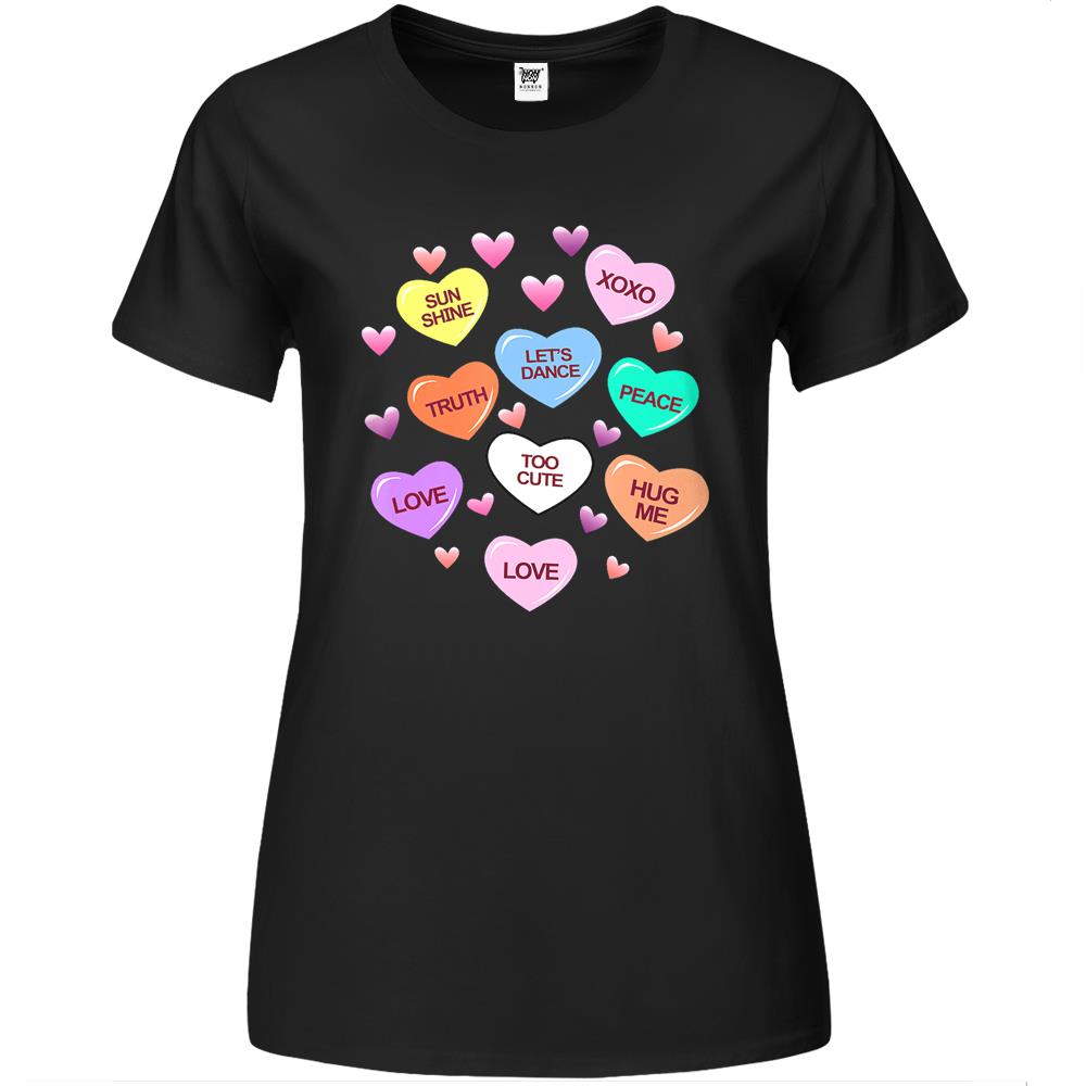 Valentine Candy Heart Shirt Men Women & Valentines Premium Womens T Shirts