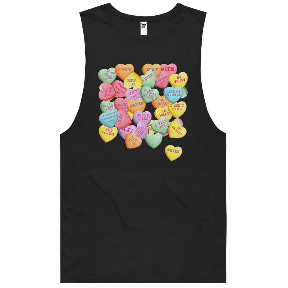 Vintage Candy Conversation Hearts For Anti Valentine’S Day Tank Top