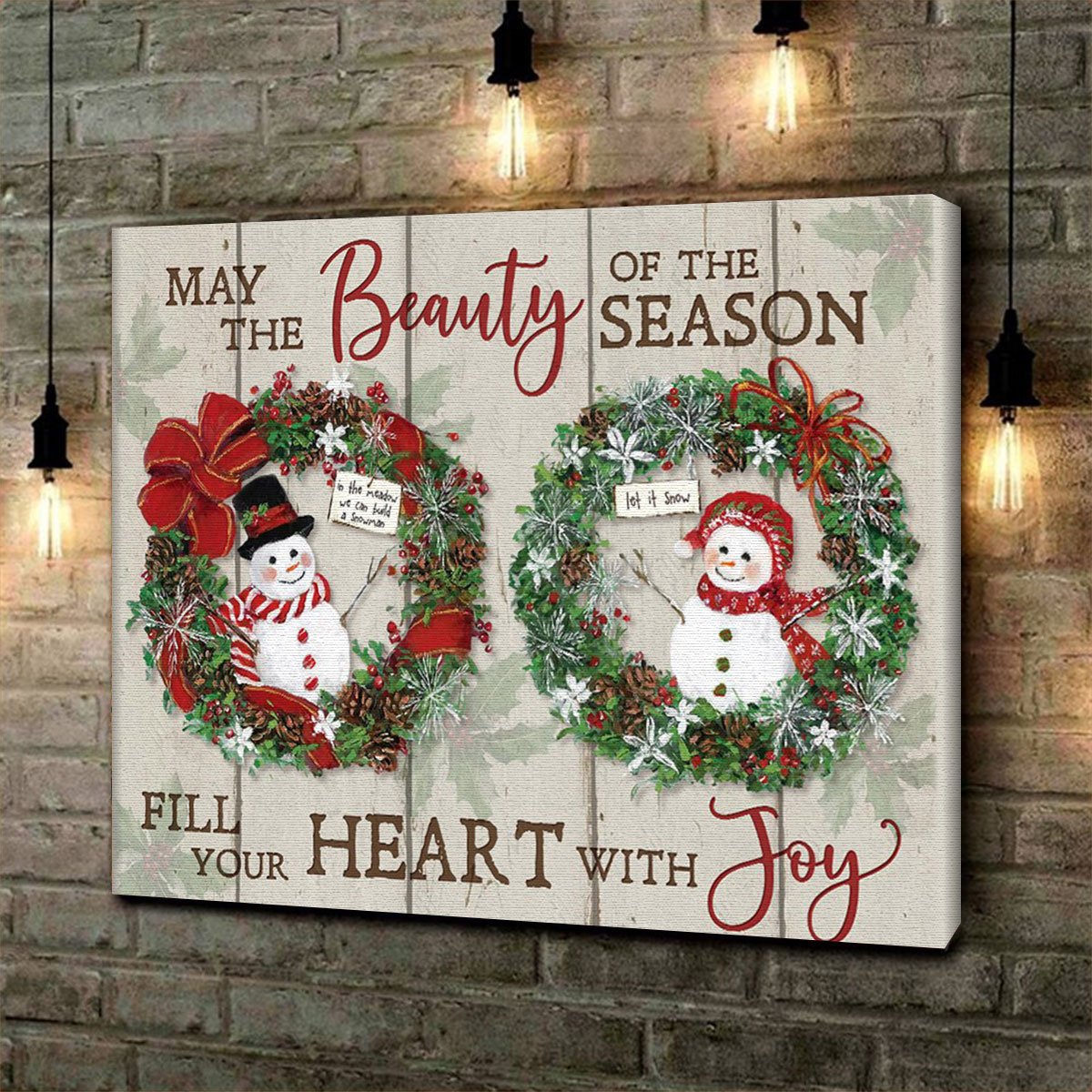 Personalized May The Beauty Of The Season Fill Your Heart With Joychristmas Gift Idea – Canvas Prints Poster Wall Art