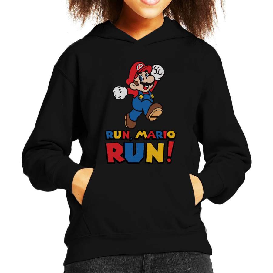 Run Mario Run Kid’s Hooded Sweatshirt