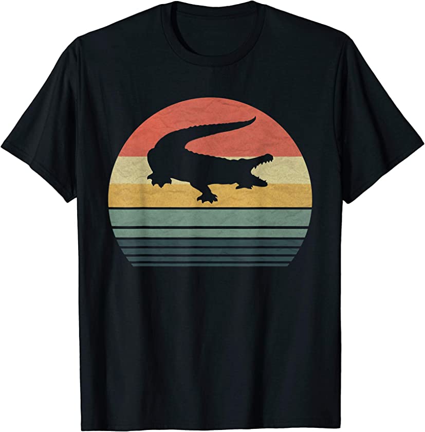 Retro Vintage Alligator T-Shirt Gift For Family Love Animals T-Shirt