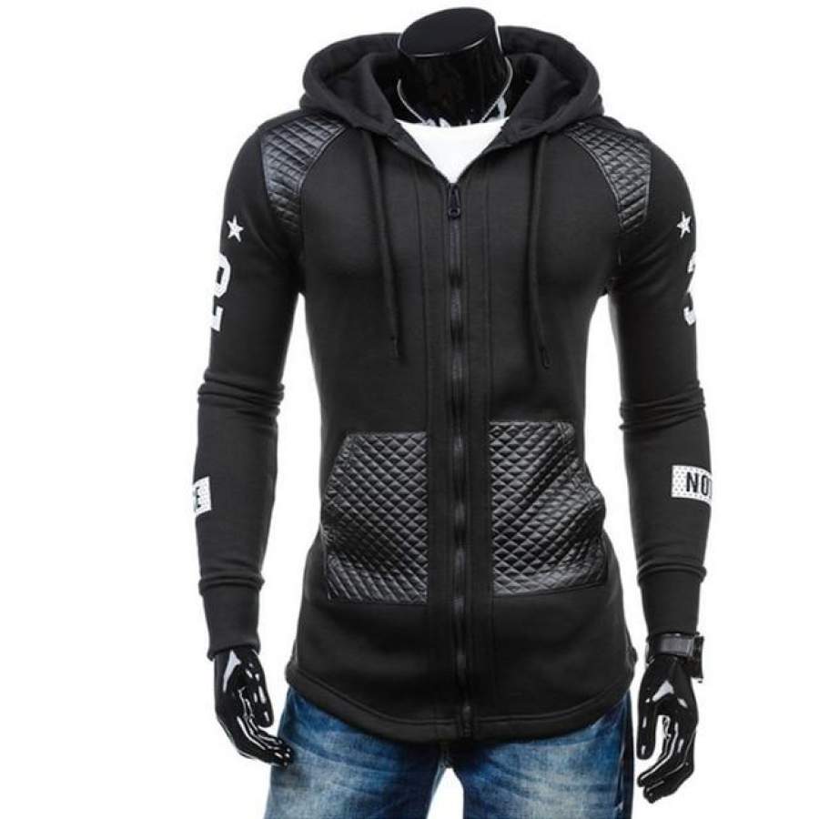 T-bird Hoodies Men 2017 Brand Male Hip Hop Hoodie Decorative Pocket Sweatshirt Man Cardigan Moletom Masculino Men’s Hoodie XXXL