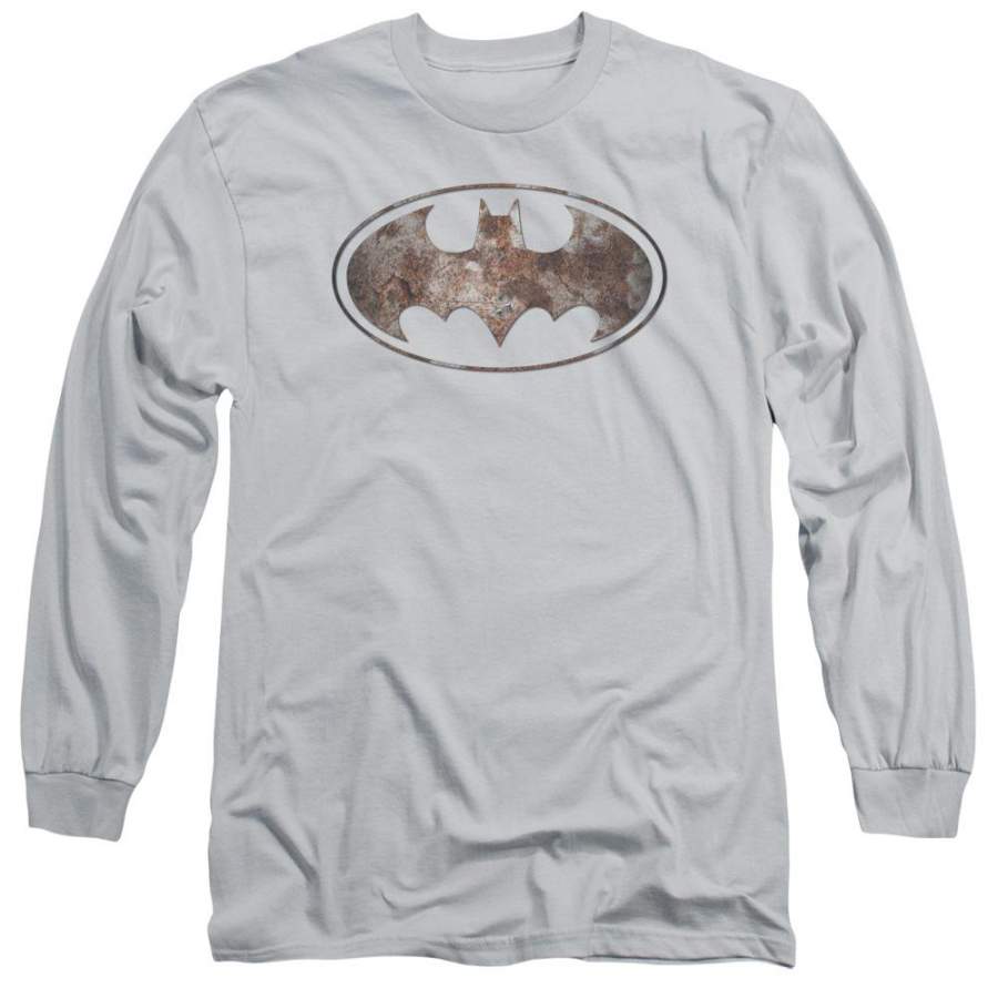 Batman – Heavy Rust Logo Long Sleeve Adult 18/1