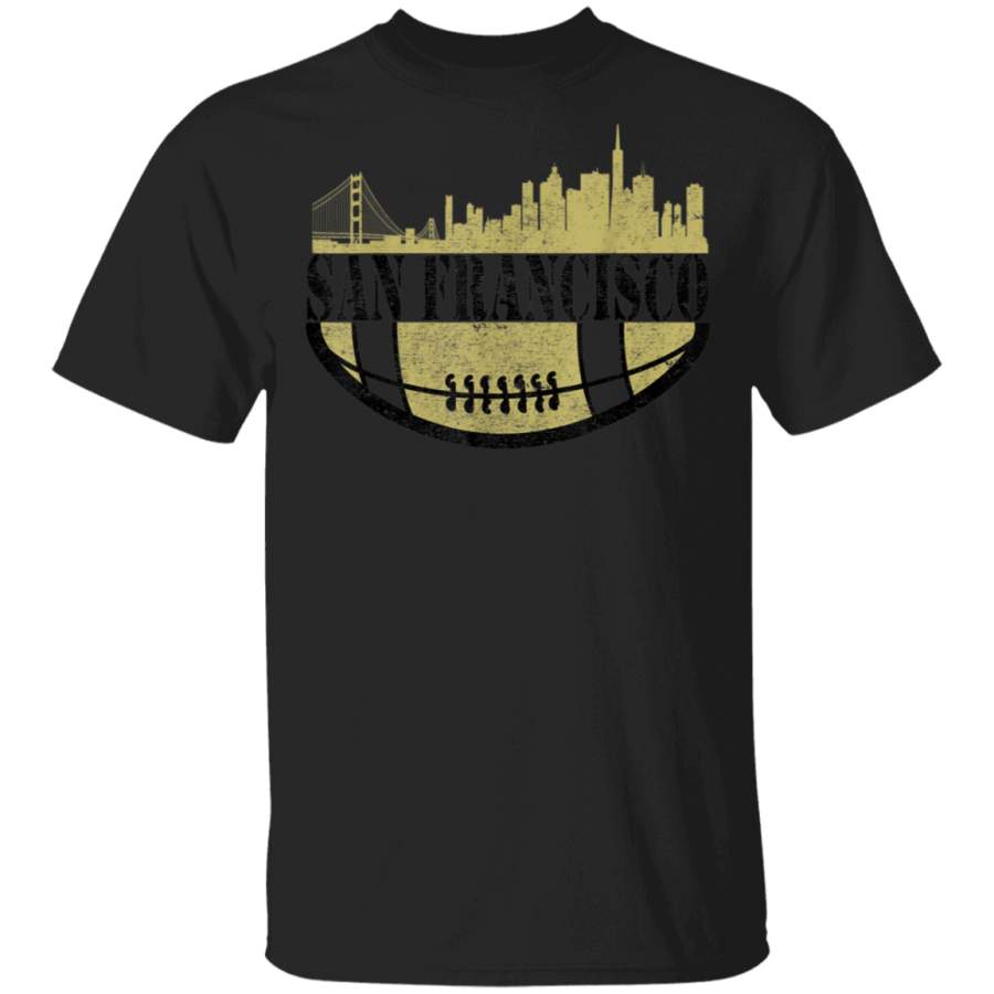 San Francisco Football  The City Vintage Skyline SF Gameday TShirt