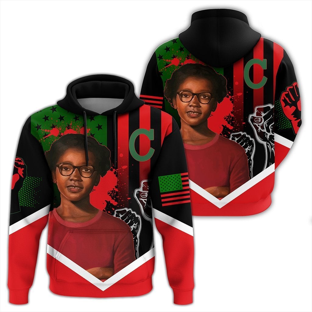 Wonderprint Hoodie – African American Flag Claudette Colvin Hoodie