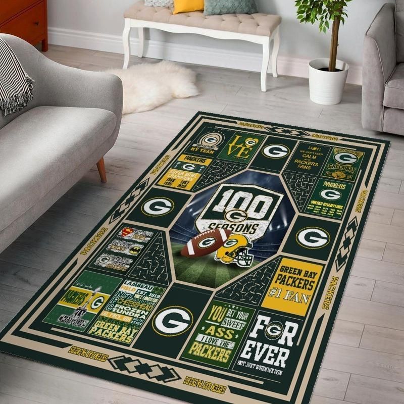 Green Bay Packers Ver 8 Area Rug For Christmas Bedroom Rug Home Decor Floor Decor