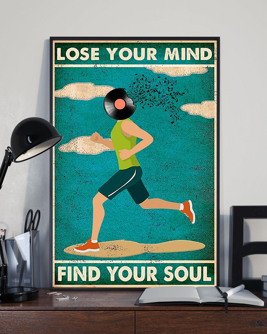 Running – Lose Your Mind Find Your Soul Vertical Canvas And Poster | Wall Decor Visual Art