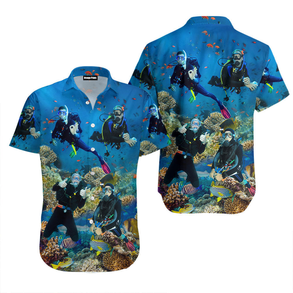 Scuba Diving Under Water Aloha Hawaii Shirts For Men Women Ha5525