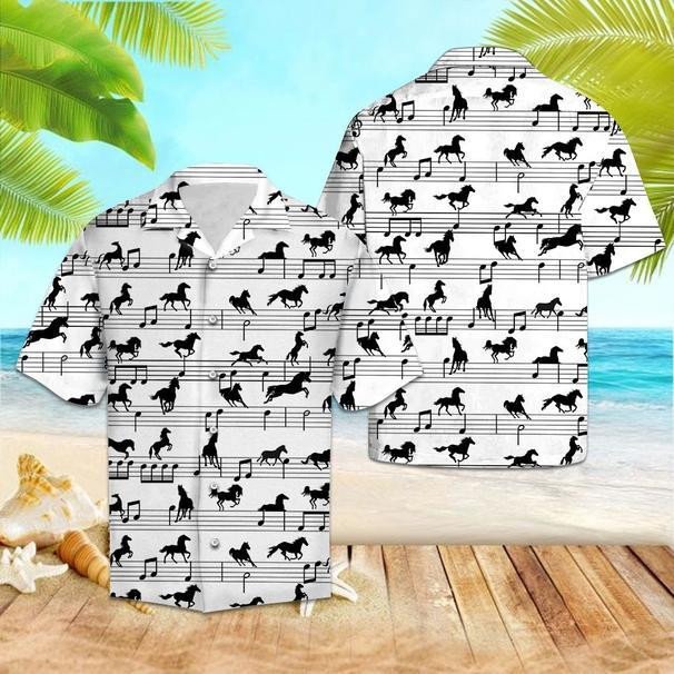 Horse Music Notes Hawaii Shirt Unisex Adult Ha6655