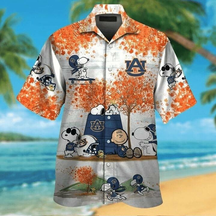 NCCA Auburn Tigers Snoopy Trendy Hawaiian Shirt Aloha Shirt