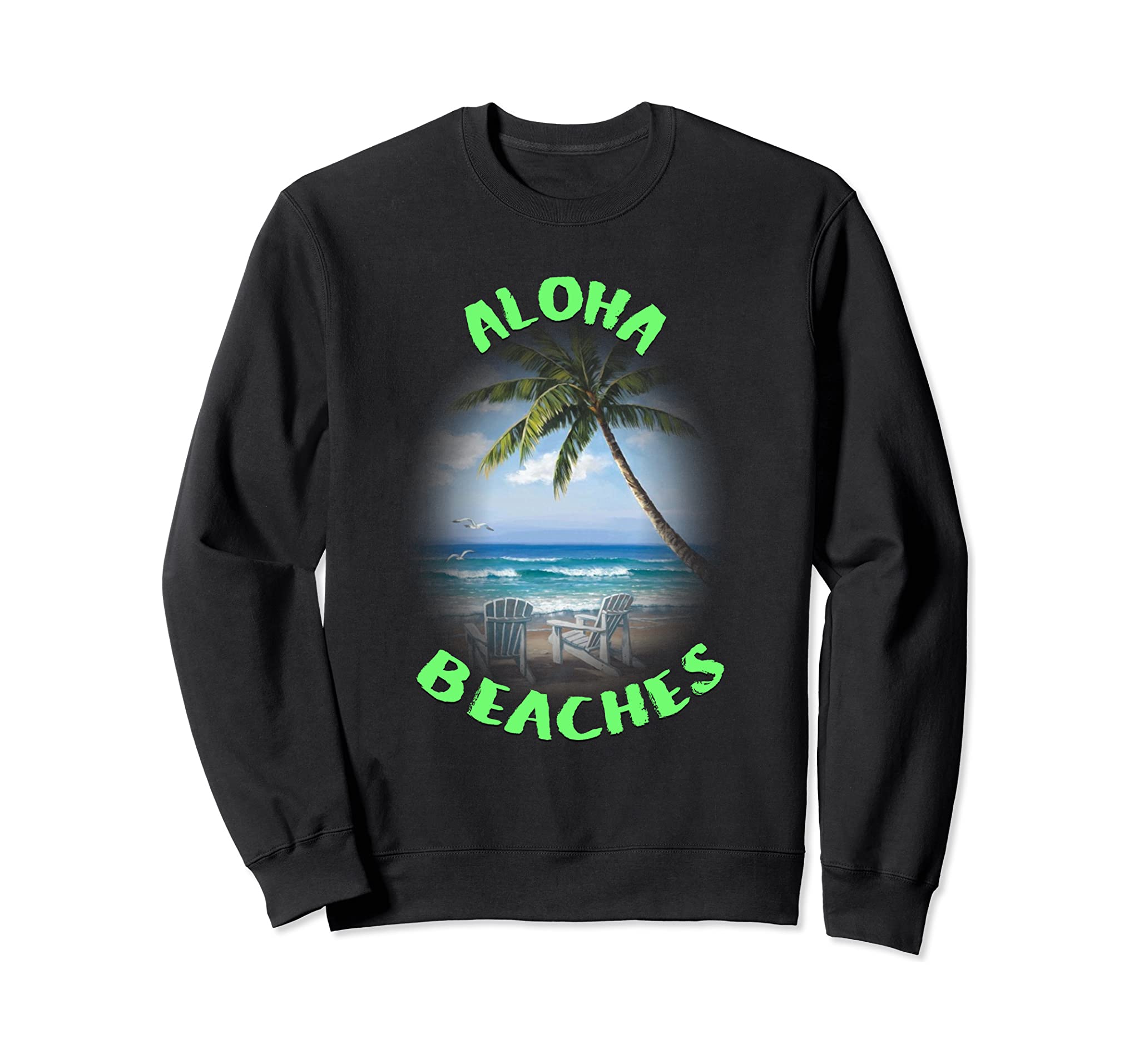 Summer Vacation | Aloha Beaches Paradise Waterfront Scene Sweatshirt