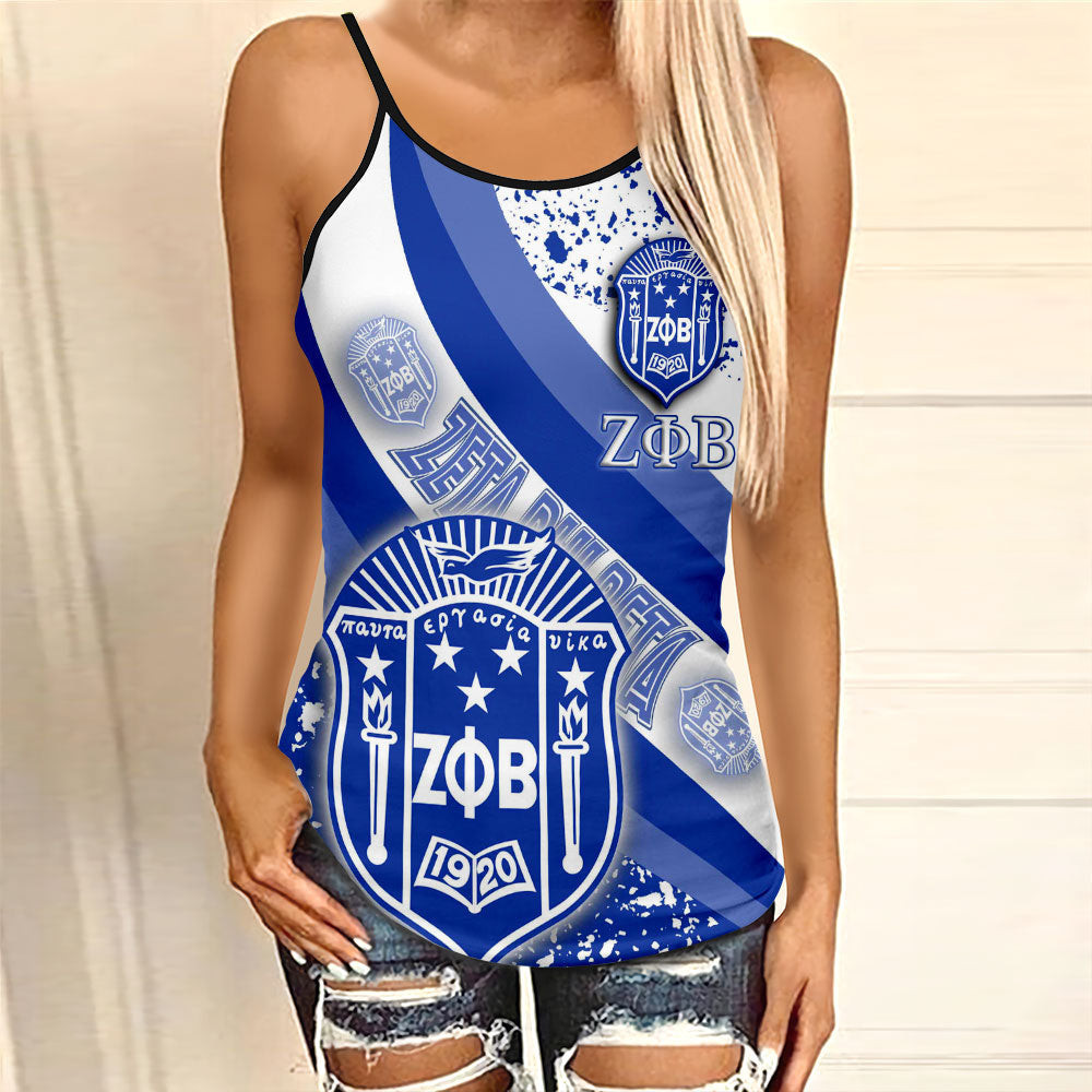 Africa Zone Clothing – Zeta Phi Beta Special Criss Cross Tanktop A35