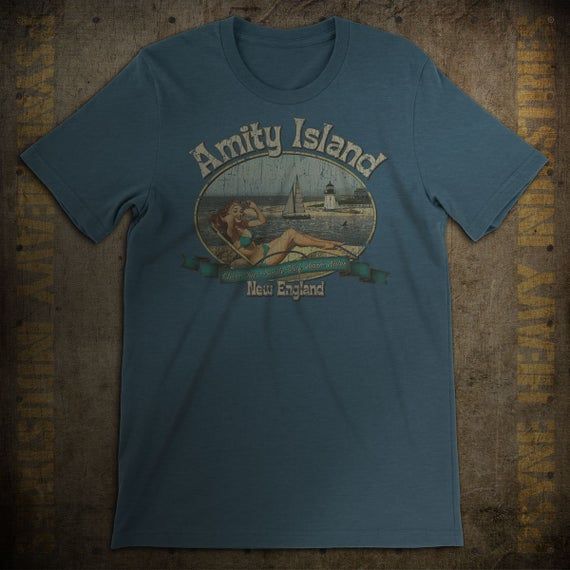 Amity Island Vintage Jaws Shark shirt