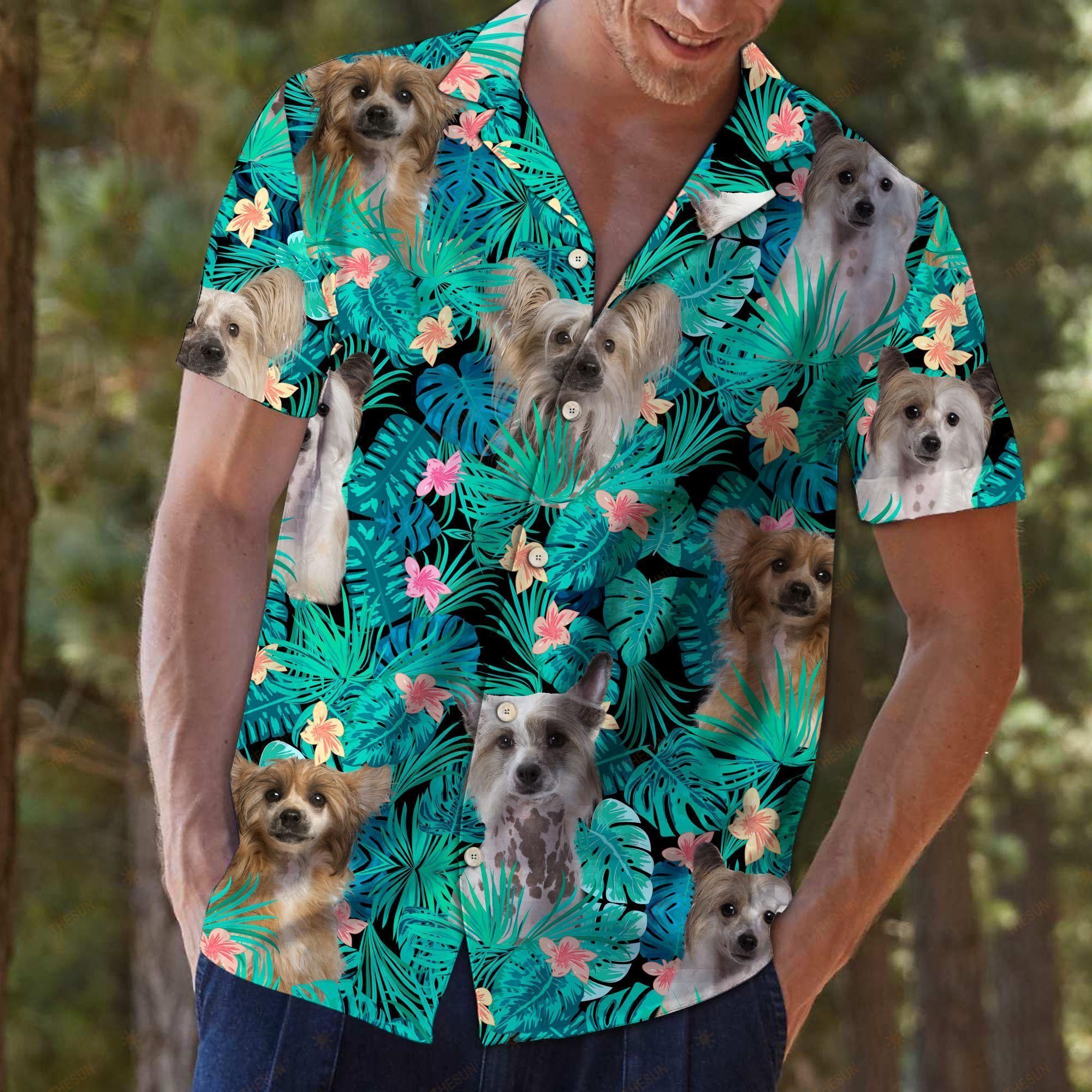 Chinese Crested Tropical Hawaiian Shirt Ha73343