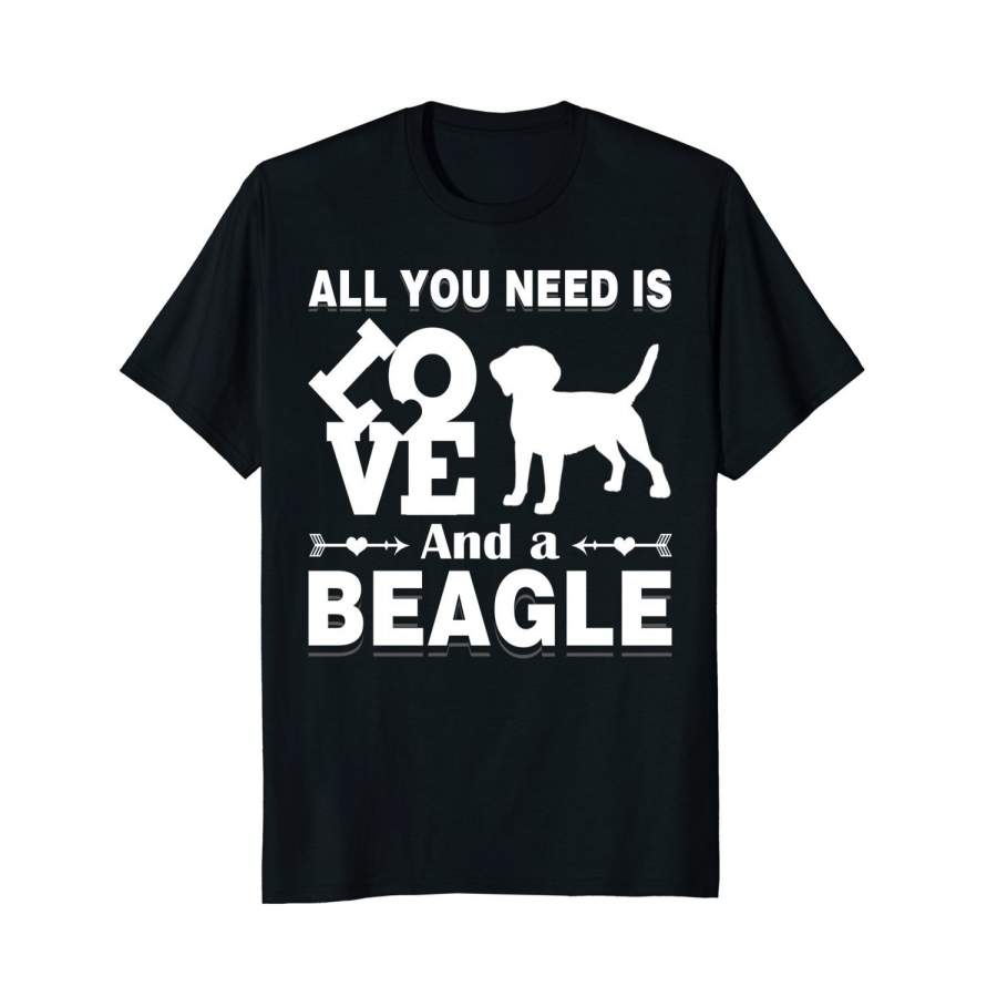 All You Need Is Love And A Beagle Men’S Sports T Shirt Short Sleeve T-Shirt