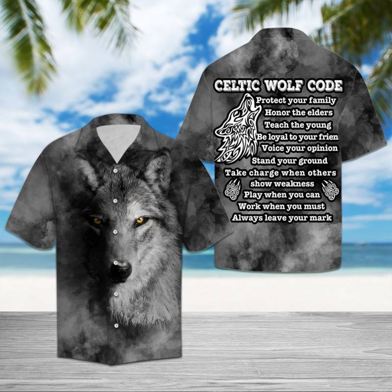 Wolf Code And Tropical Hawaii Shirt Ha58040