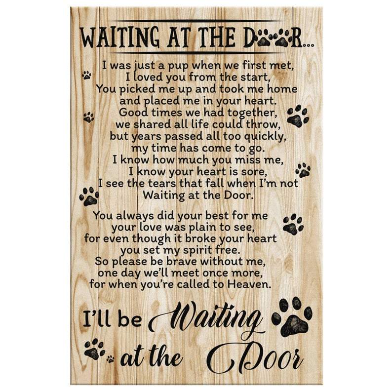 I’Ll Be Waiting At The Door Dog Wall Art Canvas And Poster, Wall Decor ...