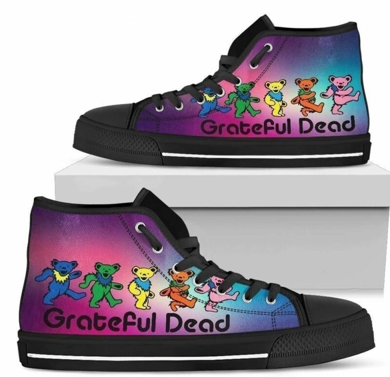 Grateful Dead Halloween costume  Jerry Bear High Top Shoes Sneakers High Top Shoes