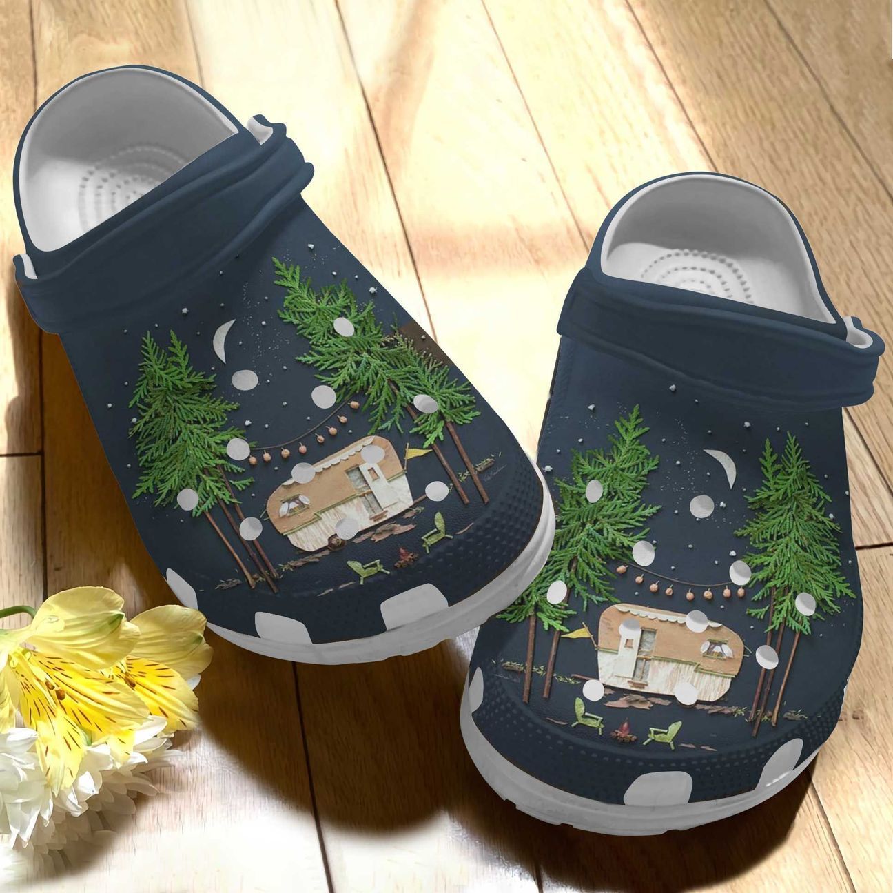 Camping Personalized Clog, Custom Name, Text Camping Night, Fashion Style For Women, Men, Kid, Print 3D