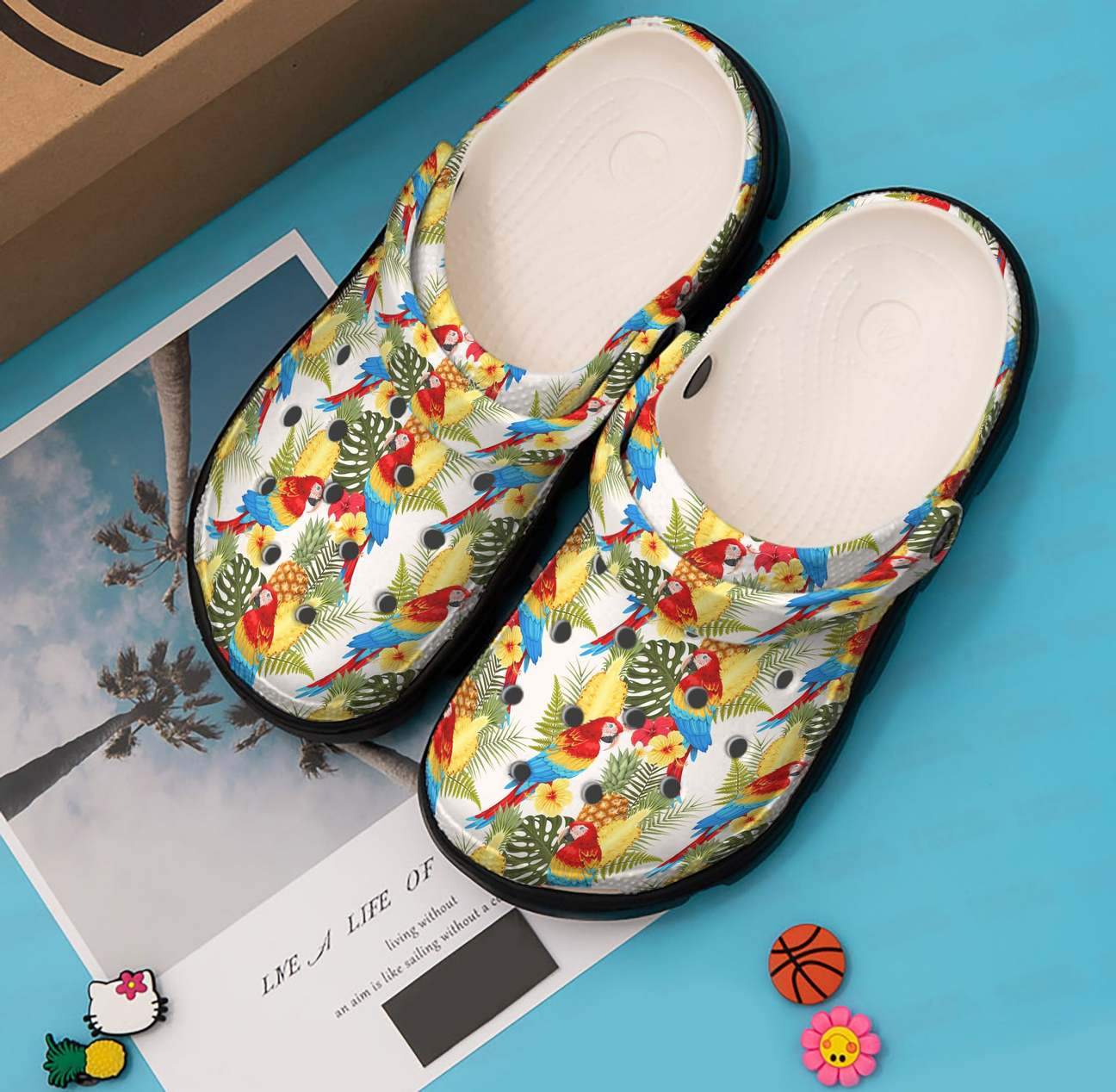 Parrot Personalized Clog, Custom Name, Text, Color, Number Fashion Style For Women, Men, Kid, Print 3D Parrot Pattern