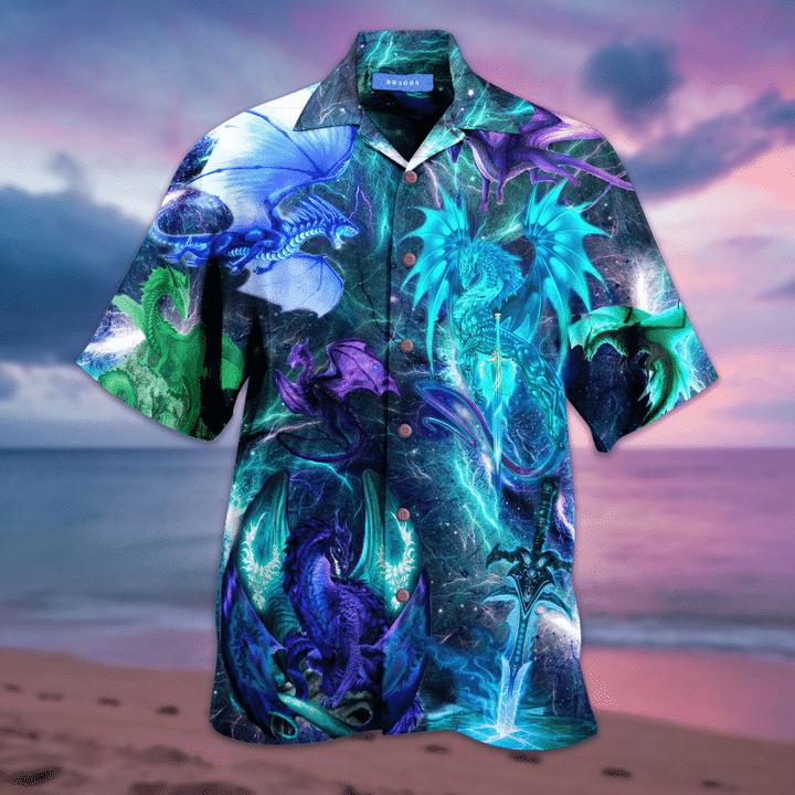 Dragon Galaxy Cosmos Aloha Hawaii Shirts For Men Women Ha40701