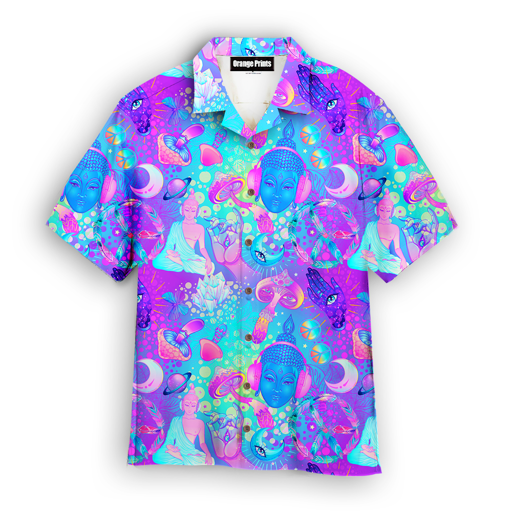 Trippy Hippie Neon Mushroom Aloha Hawaii Shirts For Men Women Ha77553