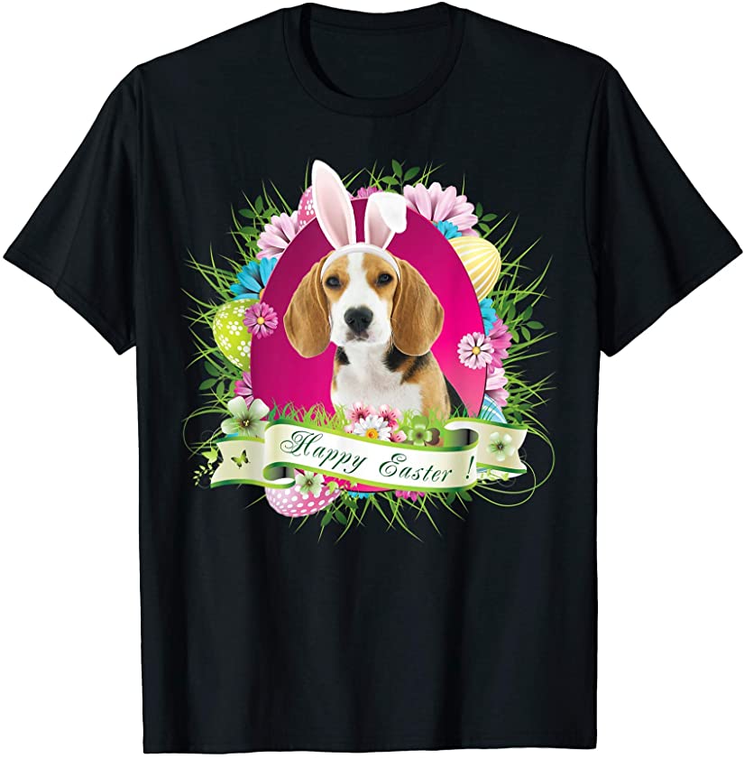 Bunny Beagle Dog Happy Easter Day Lover Egg Hunt Lovely Cute T-Shirt