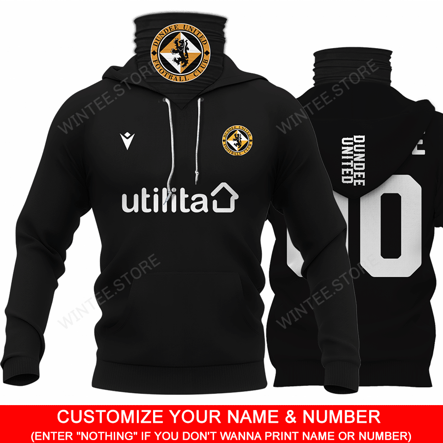 08DundeeUnited001 |HoodieMask| CUSTOMIZE YOUR NAME & NUMBER | HOT SALE 3D PRINTED