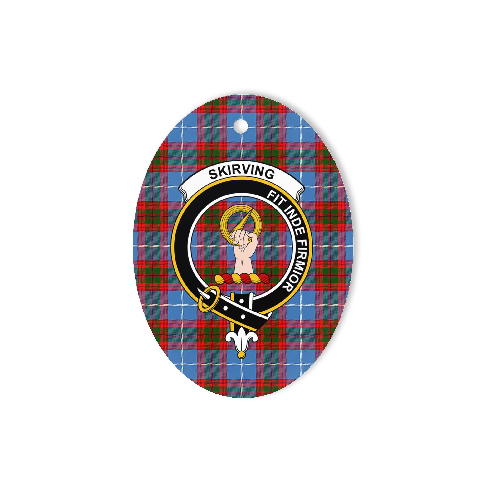 Skirving Scottish Clan Plaid Ornament Gift. Christmas Tree Ornament Skirving Clan Tartan Ornament Great Christmas Ornaments Gift Oval Ornament