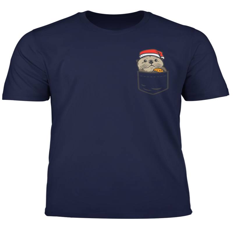 Pocket Sea Otter Santa Cookie Cute Animal Christmas Pet Gift T Shirt