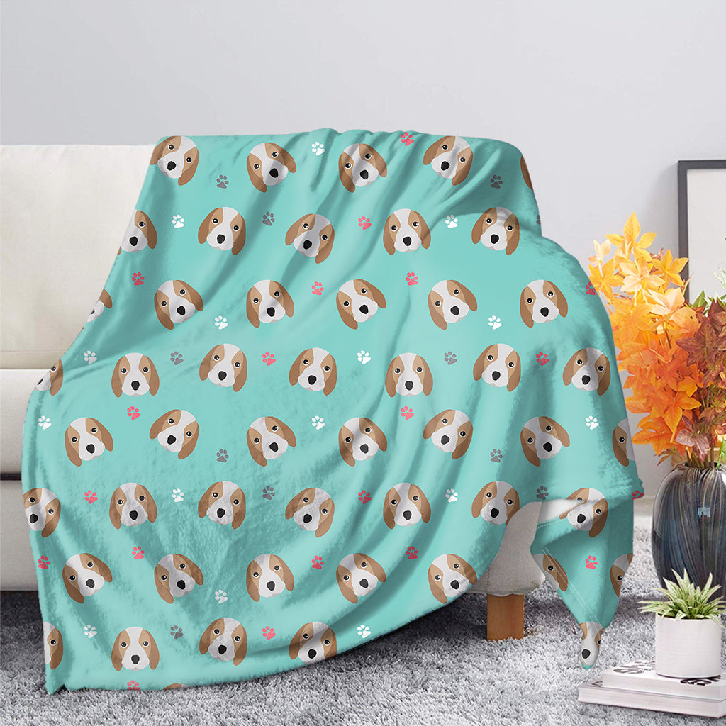 Adorable Beagle Puppy Pattern Print Blanket