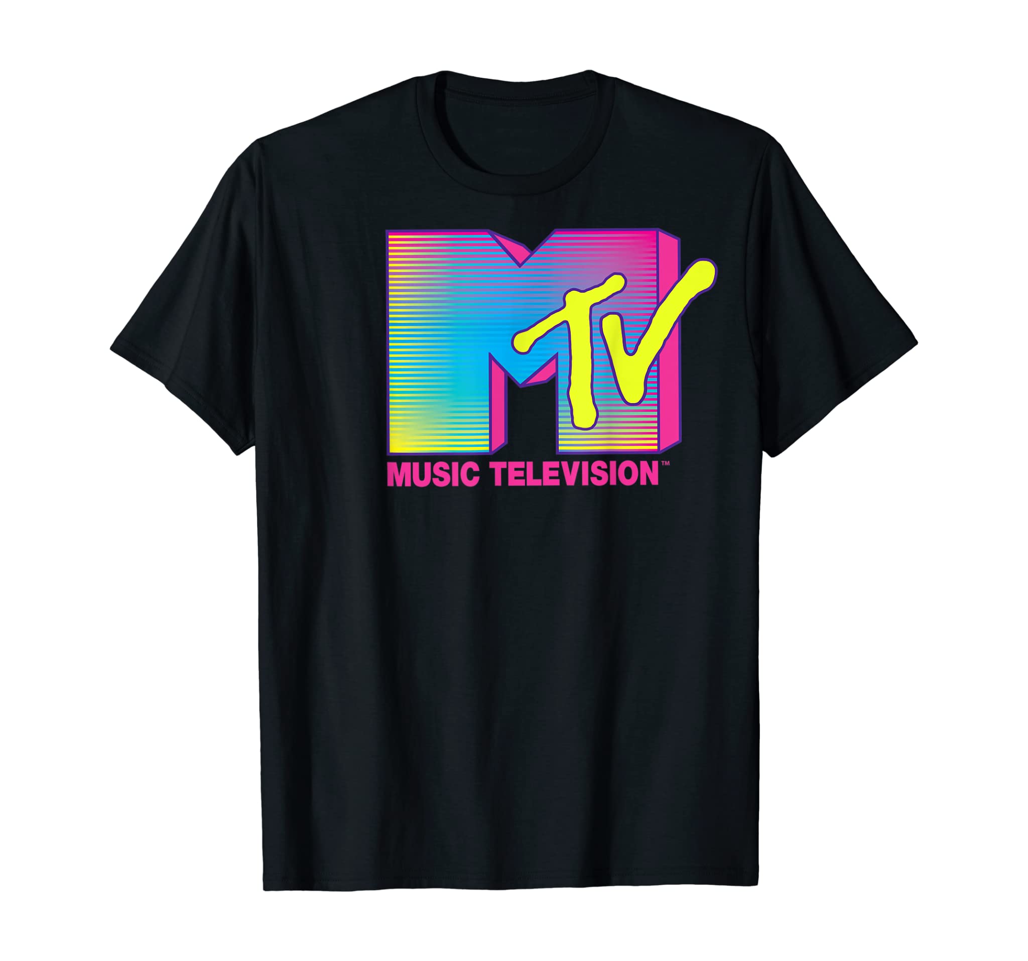 Mtv Logo Fluorescent Colors Graphic T-Shirt